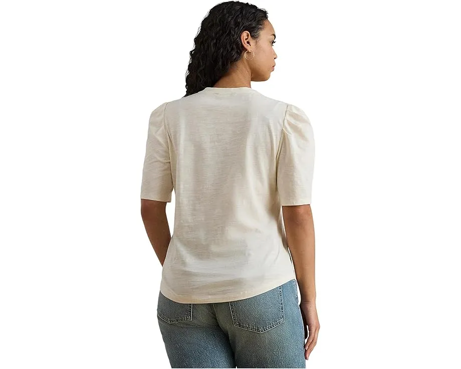 Топ Slub Jersey Puff-Sleeve с буфами из джерси Lauren Ralph Lauren