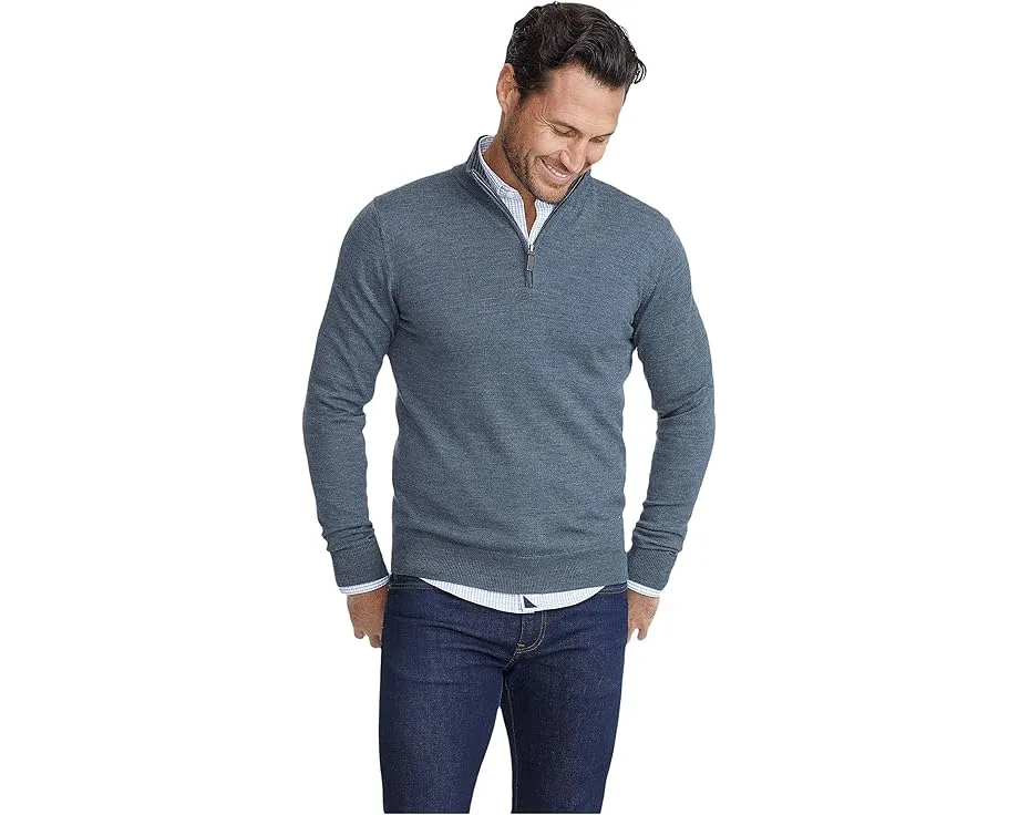 UNTUCKit Merino Wool 1/4 Zip свитер из мериносовой шерсти с воротником стойкой