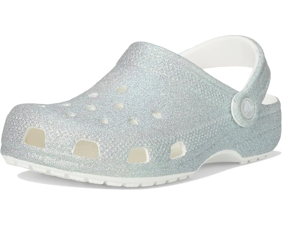 Crocs Classic Glitter Clogs детские блестящие сабо с пайетками