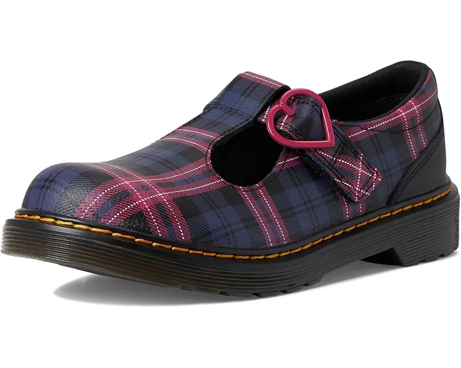 Туфли T-bar Dr. Martens Polley II Y для детей с перфорацией