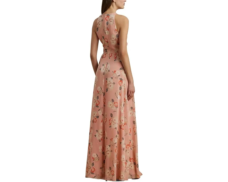 Вечернее платье Lauren Ralph Lauren из жоржета с цветочным принтом