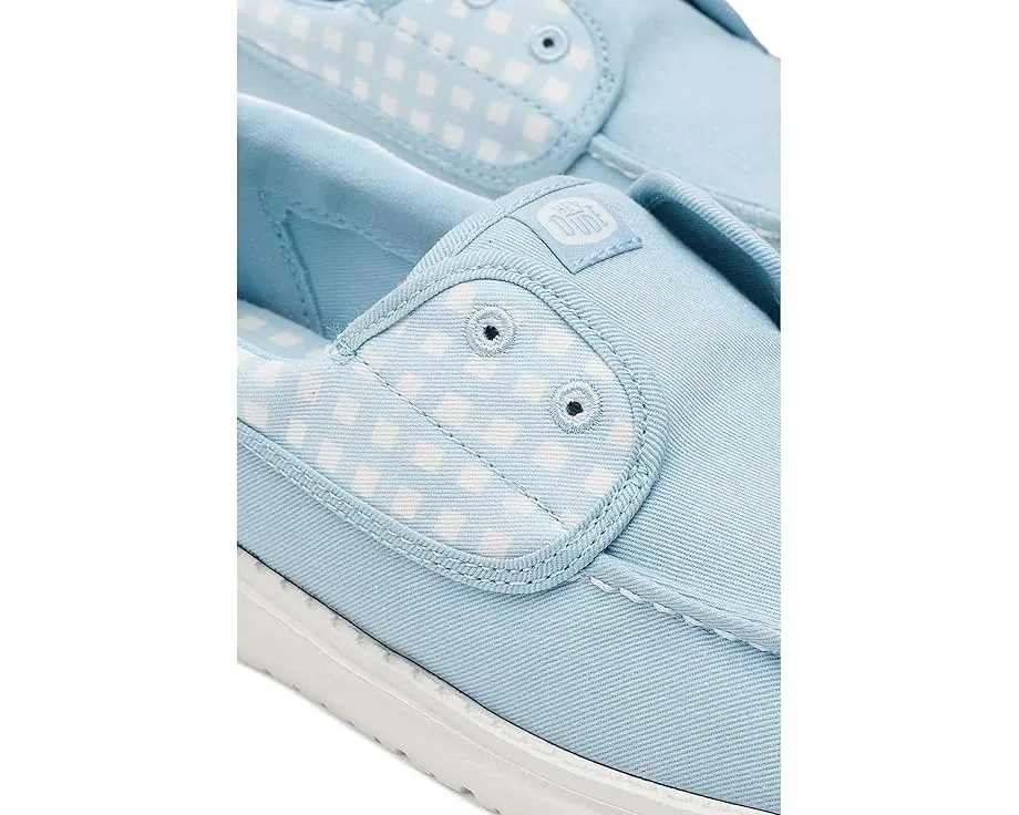 Слипоны Hey Dude Wendy Cru Gingham с клетчатым принтом
