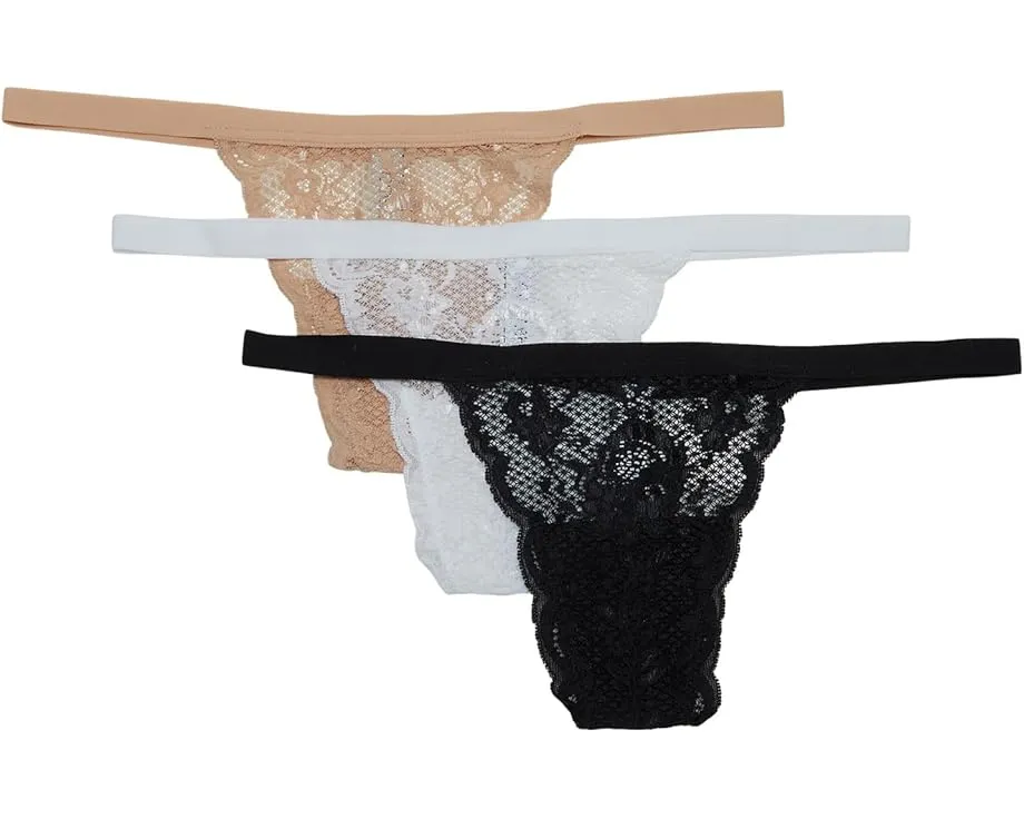 Набор из 3 стрингов Cosabella Never Say Never с кружевной вставкой