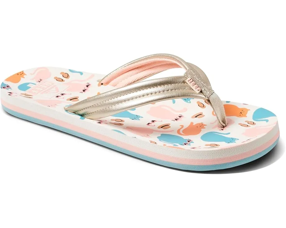 Детские шлепанцы Reef Kids Ahi с мягкой стелькой из переработанных материалов