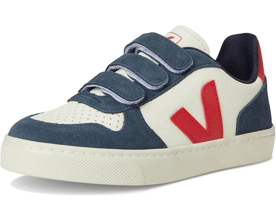 Детские кроссовки VEJA Small V-10 Chromefree из кожи с липучкой