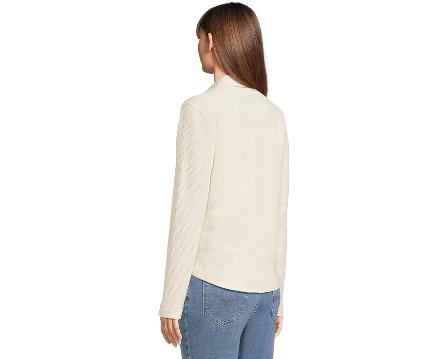 Кардиган Lilla P Collared Button Down с воротником и ажурной вязкой