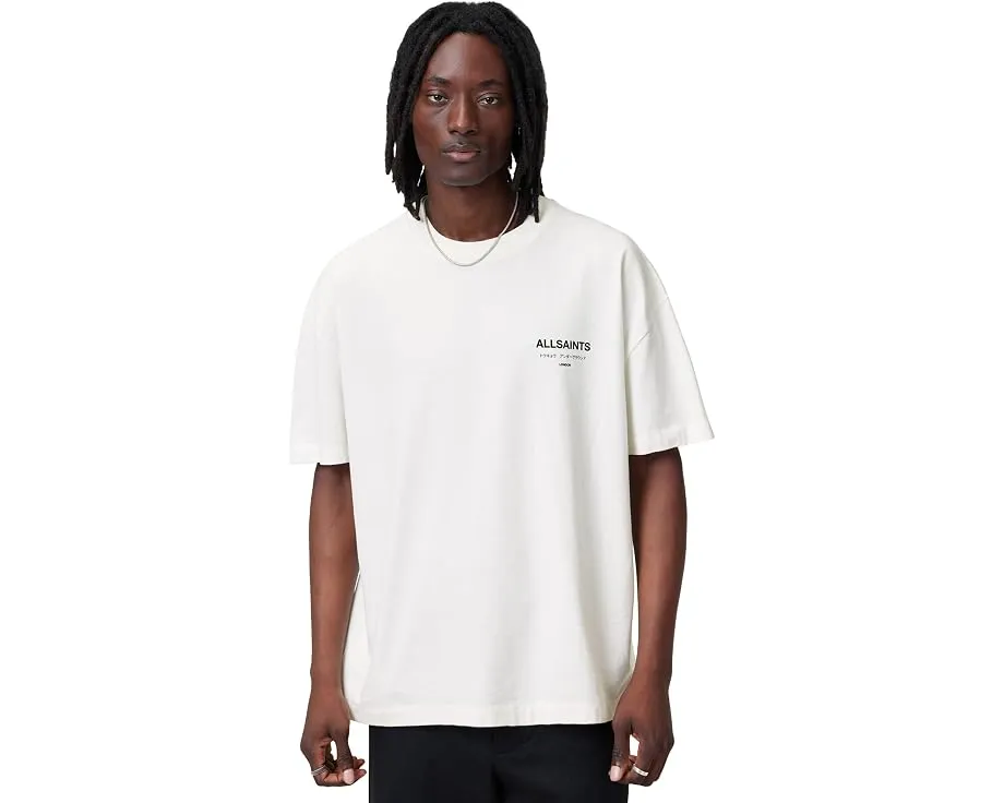 Футболка AllSaints Underground с коротким рукавом в цвете Ashen White