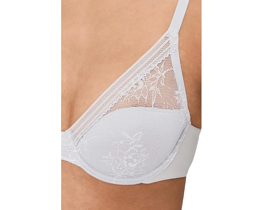 Бюстгальтер Natori Love Lace Full Coverage Plunge T-Shirt с кружевом и полным покрытием