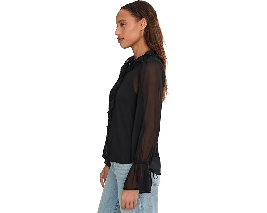 Блуза Liverpool Los Angeles с длинными рукавами и рюшами спереди