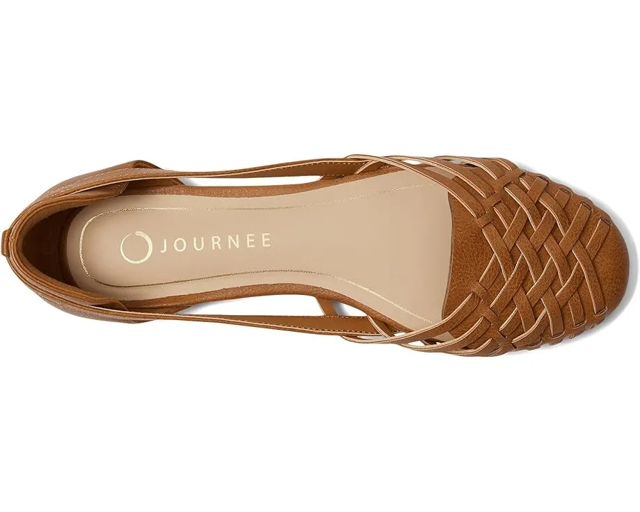 Балетки Ekko с плетеным узором и круглым носком Journee Collection