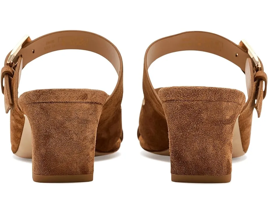 Сланцы Stuart Weitzman Sai Slides 50 на устойчивом каблуке с квадратным носком