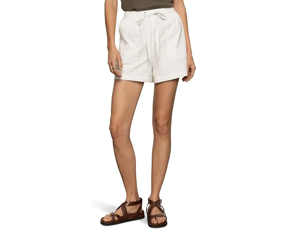 Шорты Sanctuary Flower Field из хлопка с цветочным ажуром и эластичным поясом