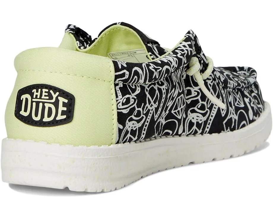 Hey Dude Kids Wally Space Glow детские кроссовки с дышащим текстильным верхом