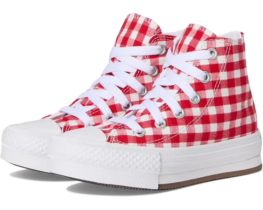 Кеды Converse Chuck Taylor All Star Eva Lift Checkered на платформе с клетчатым принтом