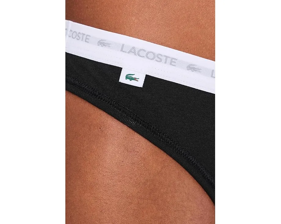 Lacoste 3 пары стрингов из эластичного хлопка с контрастным поясом