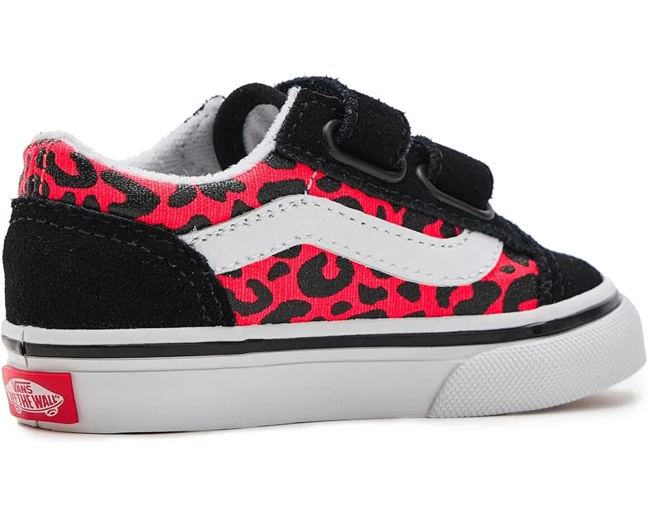 Vans Kids Old Skool V детские кеды с боковой полосой и липучками