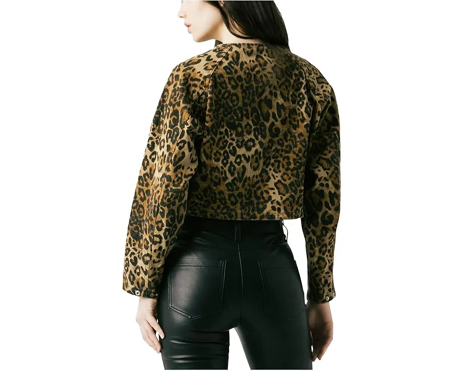 Blank NYC Hear Me Roar укороченная куртка с леопардовым принтом