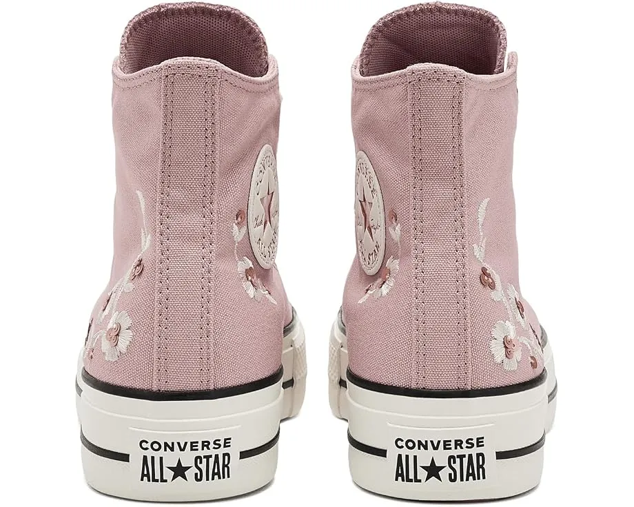 Кеды Converse Chuck Taylor All Star Lift Platform с пайетками и цветами