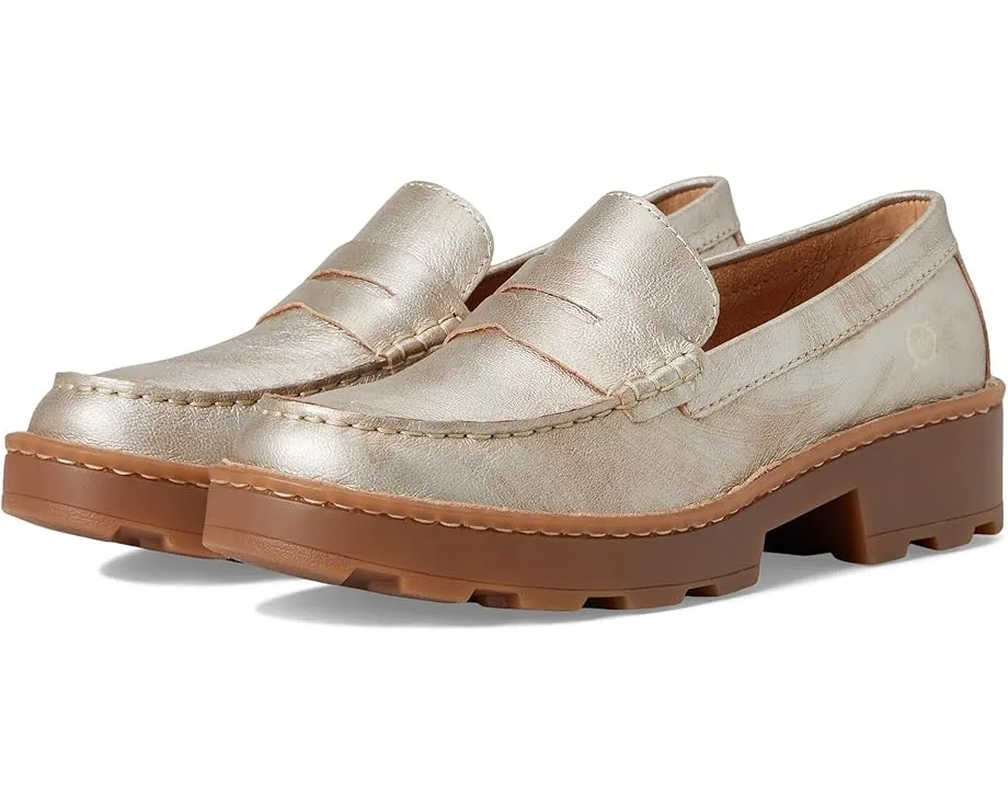 Мокасины Born Carrera из мягкой замши с классическим дизайном пенни лофера