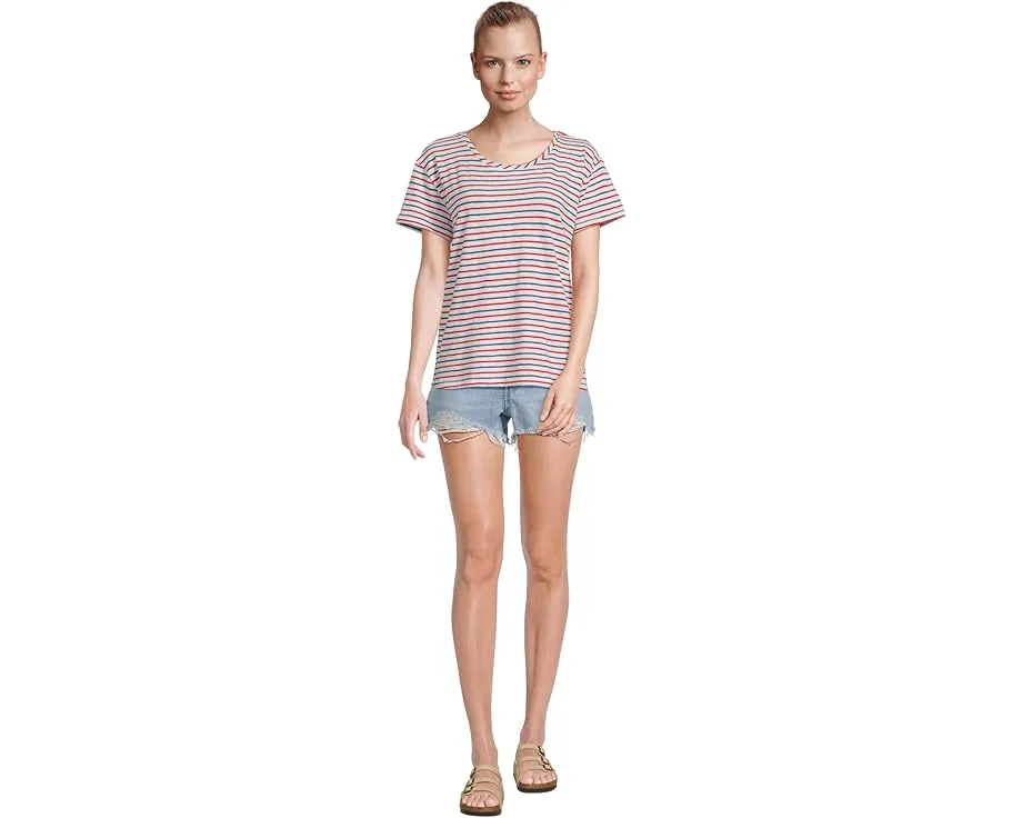 Футболка Vineyard Vines Slub Jersey Relaxed Tee с полосками и круглым вырезом