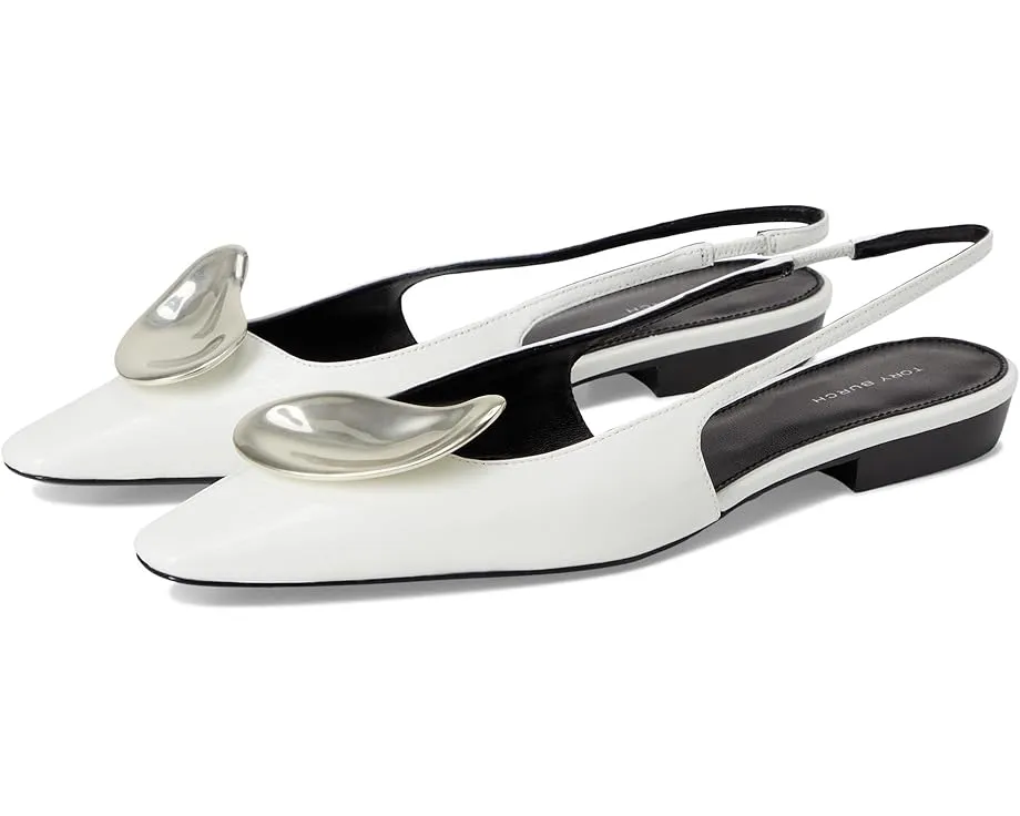 Босоножки Patos Slingback от Tory Burch на квадратном каблуке