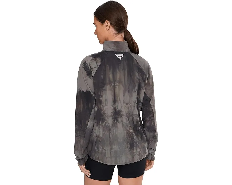 Толстовка Columbia PFG Uncharted Cloud с полузастежкой и принтом тай-дай