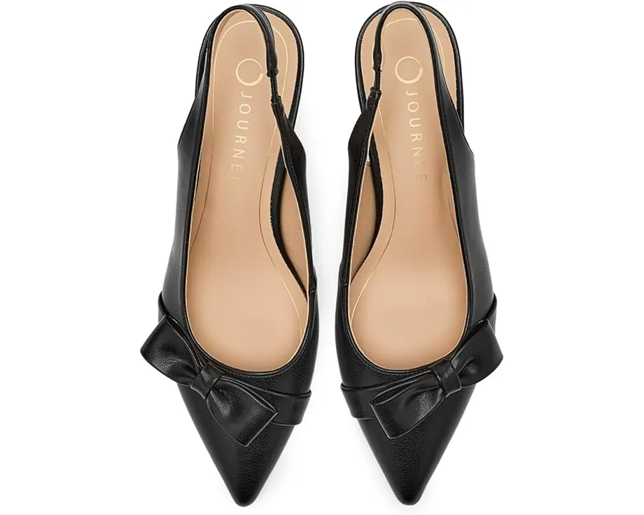 Туфли Paloma на низком каблуке kitten heel с мысом и ремешком через пятку