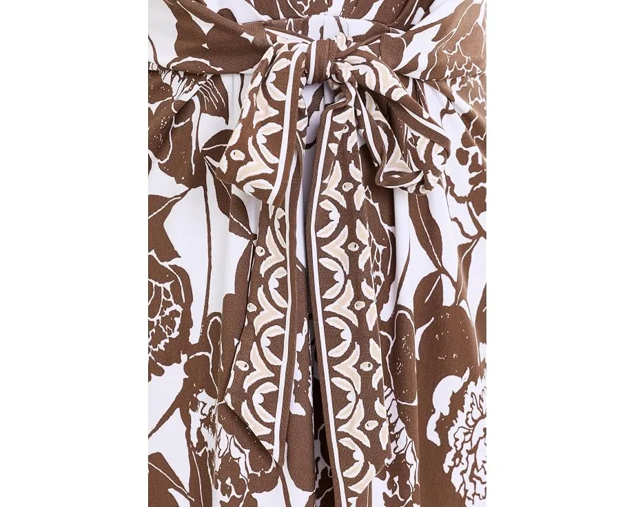 Платье миди Wisteria от Lilly Pulitzer с V-образным вырезом и рюшами