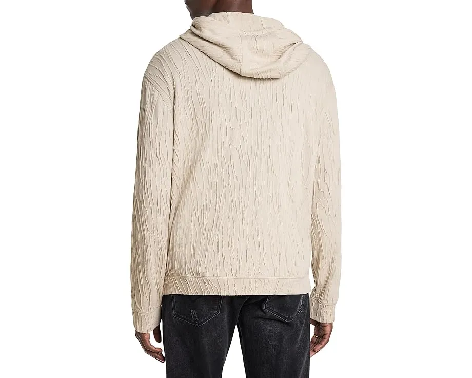 John Varvatos Толстовка Ihsan с капюшоном на молнии и фактурным жаккардом