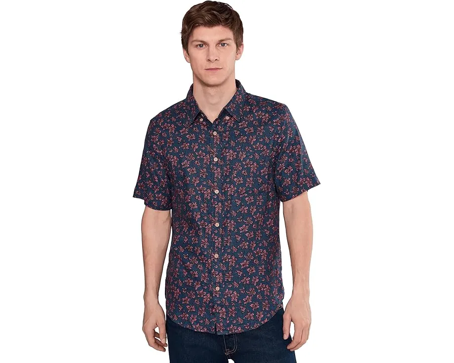 Рубашка Faherty Short Sleeve Breeze с принтом и расслабленным кроем