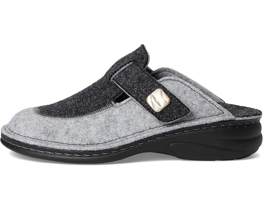 Клоги Finn Comfort Antholz Anthrazit Doublefilz из шерсти с войлочной стелькой