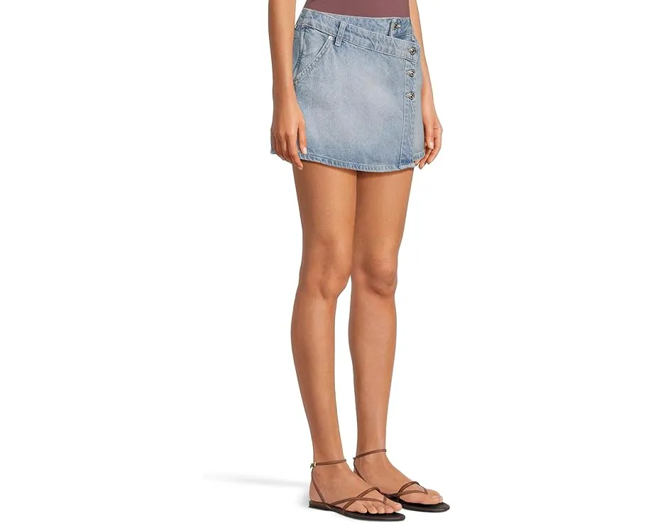 Free People Wynne Denim Skirt джинсовая юбка миди на пуговицах