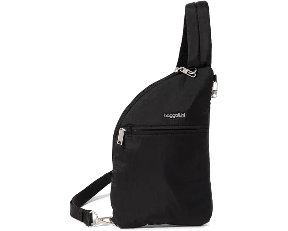 Baggallini Securtex антикражевая слинг сумка Half Moon с защитой от порезов