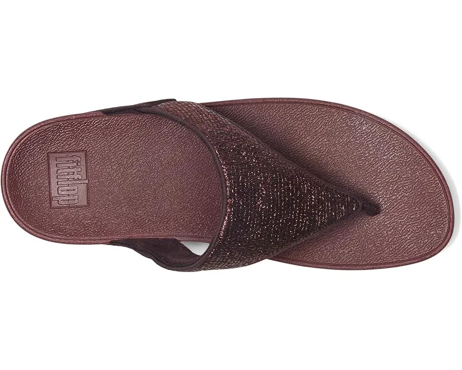 Сандалии FitFlop Lulu с ремешком между пальцев и мерцающим верхом