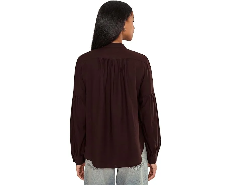 Рубашка Madewell Carmen Shirt из хлопка и модала в клетку с присборенными деталями