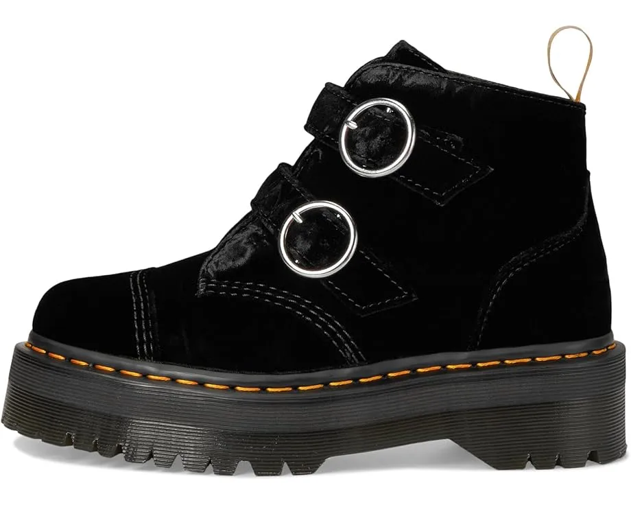 Веганские ботинки Dr. Martens Vegan Devon Velvet Platform на платформе