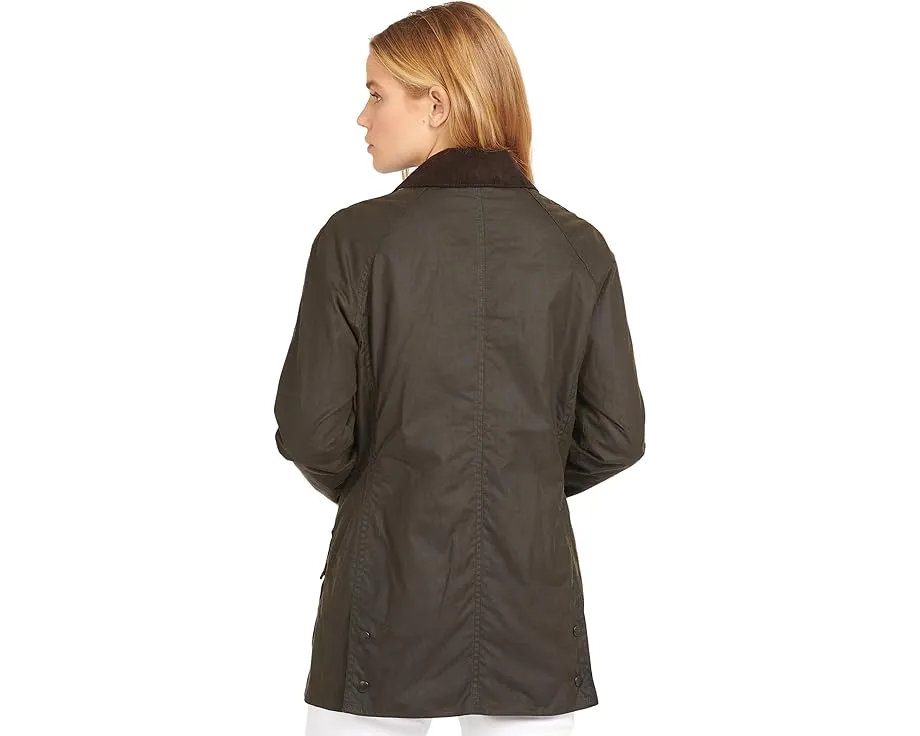 Barbour Classic Beadnell вощеная куртка из хлопка с клетчатой подкладкой