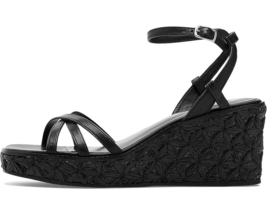 Босоножки Bernardo Cairo на платформе с плетением из рафии