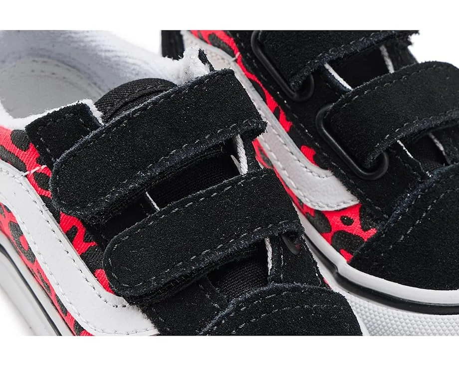 Vans Kids Old Skool V детские кеды с боковой полосой и липучками