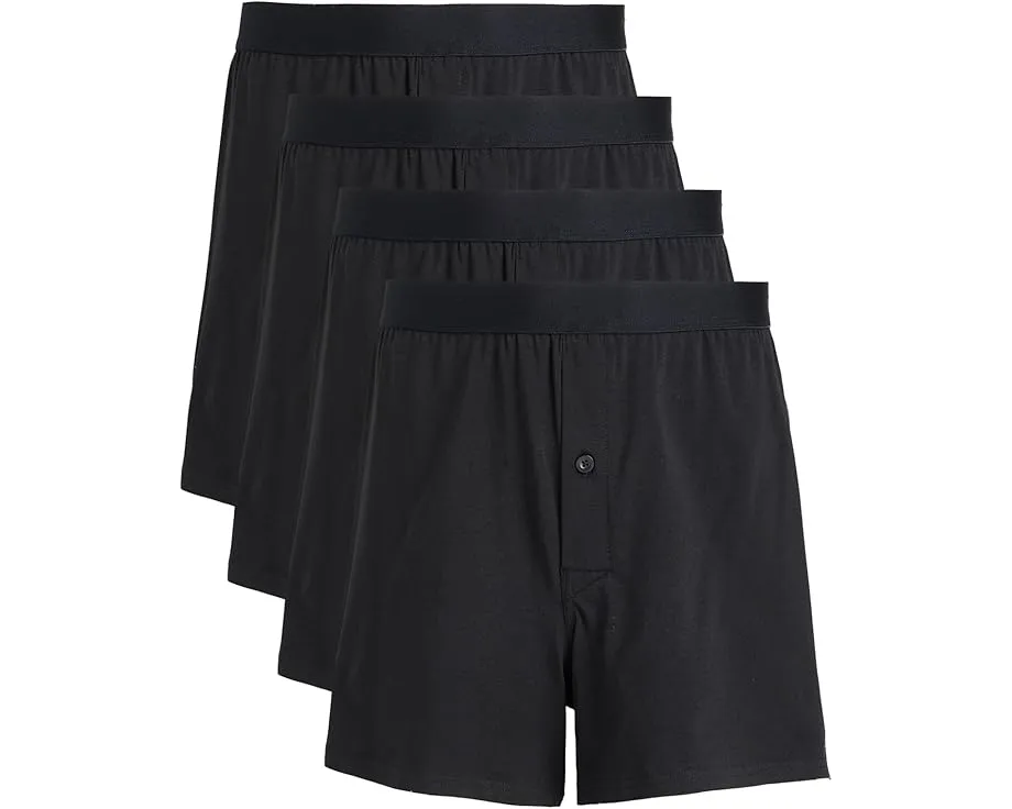 Набор из 4 боксеров Everyday Knit с низкой посадкой и пуговицами PACT