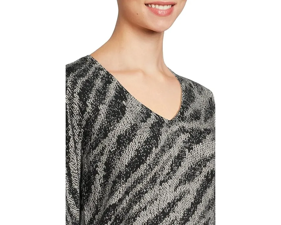 Свитер Elliott Lauren с V-образным вырезом и принтом Zebra Crossing