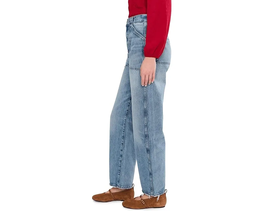 Джинсы Madewell Balloon с военными карманами и потертостями Raebrook Wash