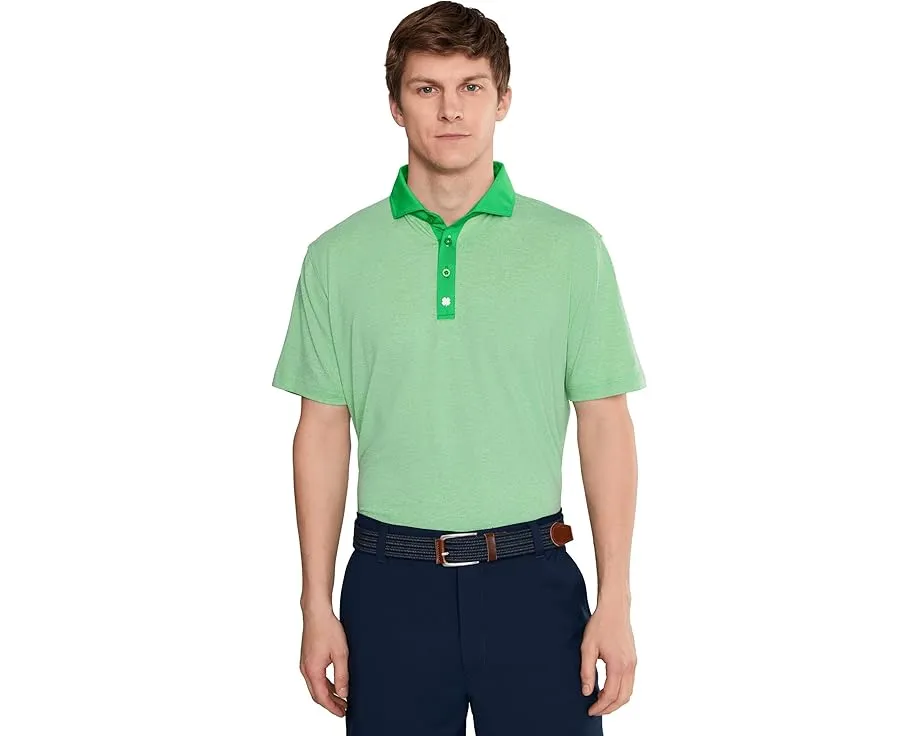 Поло Oscar Polo с контрастным воротником и планкой на четверть пуговицы Black Clover