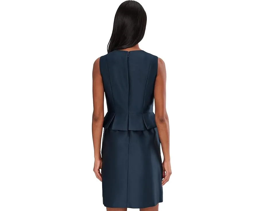 Короткое платье Mikado Ruffle с плиссированным пеплумом от Adrianna Papell