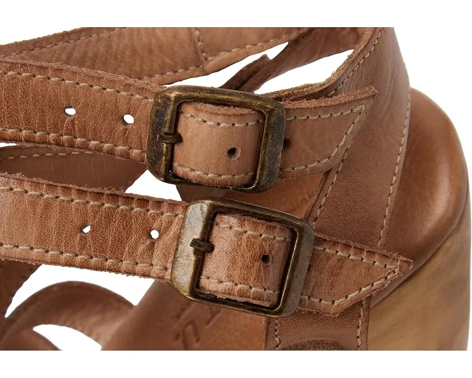 Сандалии Juliana II от Bed Stu на танкетке с ремешками и деревянным каблуком