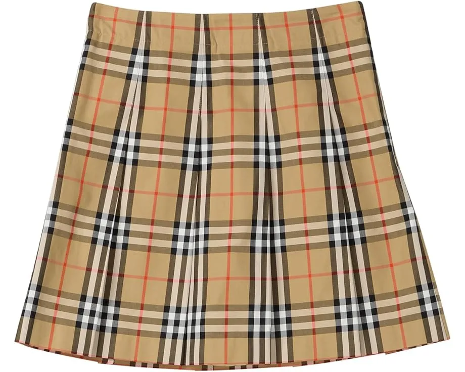 Юбка Gabrielle с клеткой Burberry Kids для детей с мягкими складками