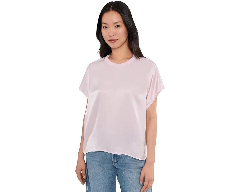 Michael Stars футболка Flow Tee с круглым вырезом из вискозы и рами