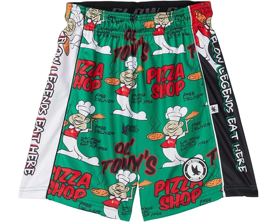 FLOW SOCIETY шорты для мальчиков Pizza Shop с длиной по внутреннему шву 6 дюймов (15.24 см)