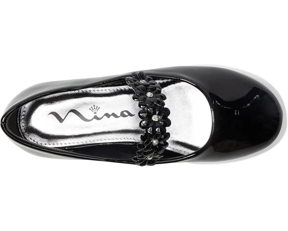 Балетки Rozy для девочек с эластичным ремешком и декором