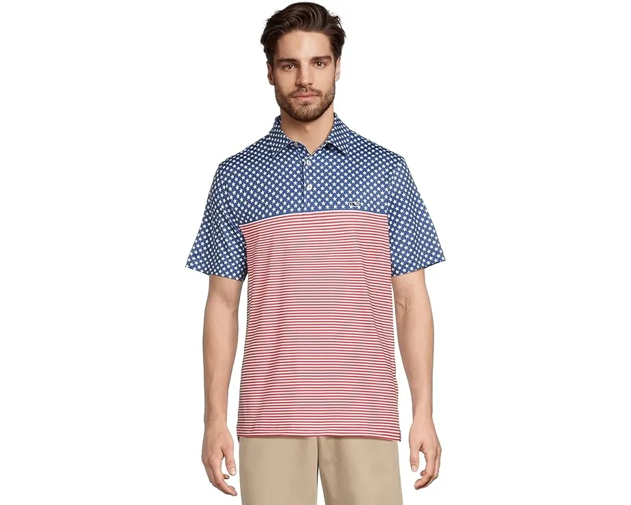 Polo Bradley Stripe Sankaty от Vineyard Vines с защитой UPF 50+